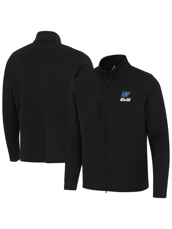 Men's Antigua Black Shane van Gisbergen Objection Full-Zip Jacket