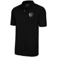 thumbnail image 1 of Men's Antigua  Black Sporting Kansas City Brushed Metallic Big & Tall Legacy Desert Dry Pique Polo, 1 of 1