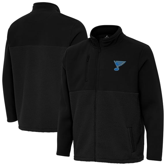 Men's Antigua Black St. Louis Blues Daily Fused Full-Zip Jacket