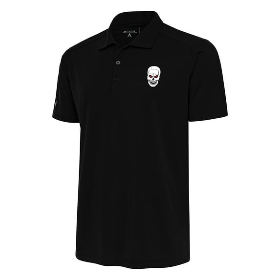 Men's Antigua Black "Stone Cold" Steve Austin Big & Tall Tribute Polo
