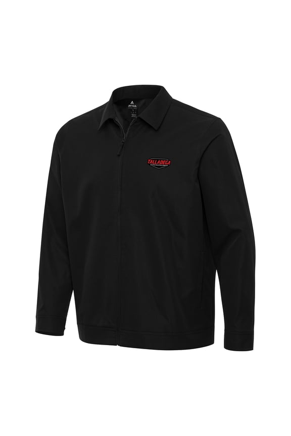 Men's-Antigua Black Talladega Superspeedway Pivot Full-Zip Jacket