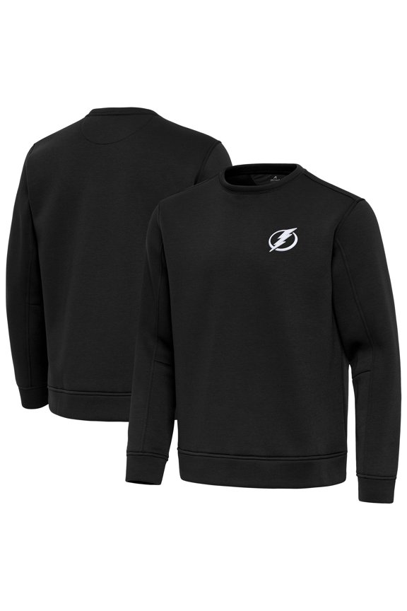 Men's Antigua Black Tampa Bay Lightning Relevant Lightweight Pullover Sweatshirt