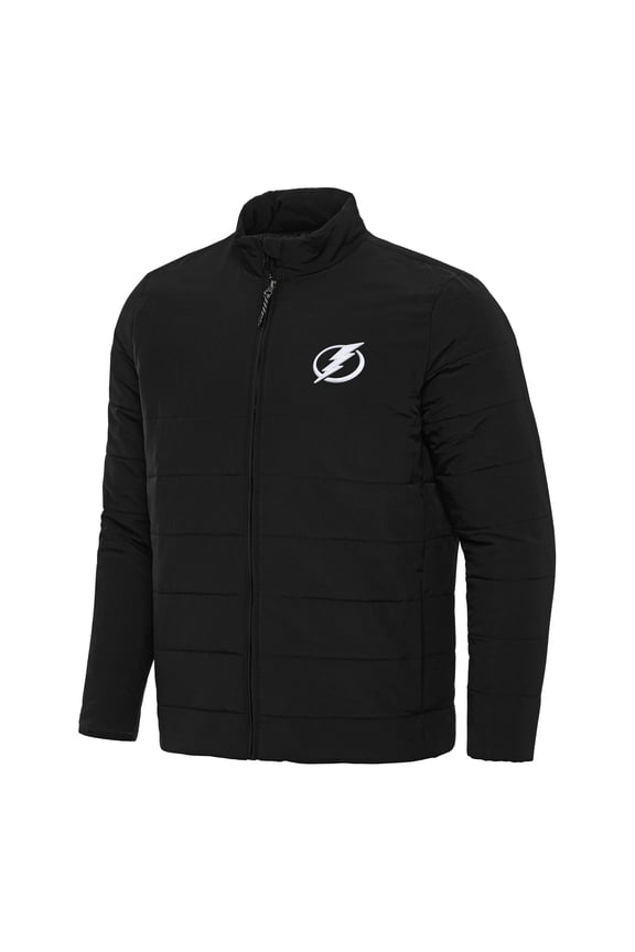 Men's Antigua Black Tampa Bay Lightning Swelter Full-Zip Puffer Jacket