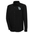 thumbnail image 1 of Men's Antigua  Black Tampa Bay Rays Steamer Button-Up Shacket, 1 of 1