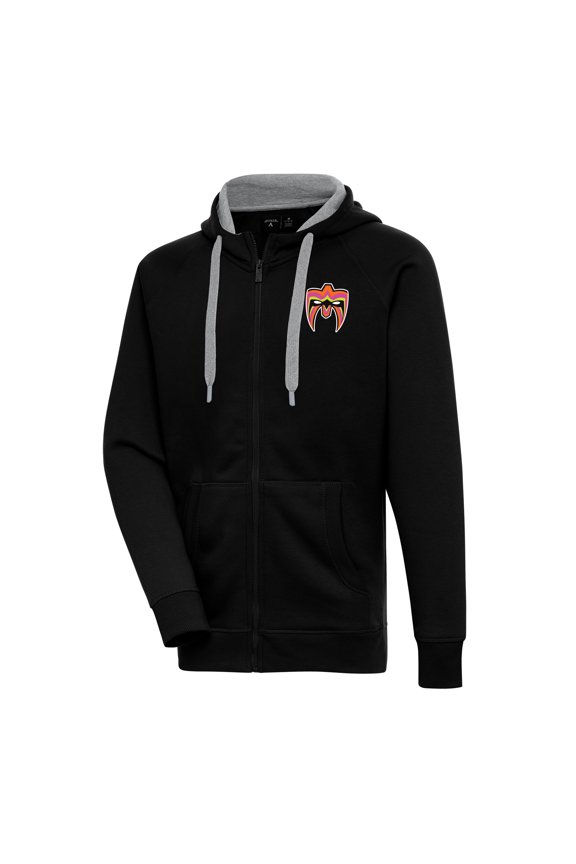 Men's Antigua Black The Ultimate Warrior Victory Full-Zip Hoodie