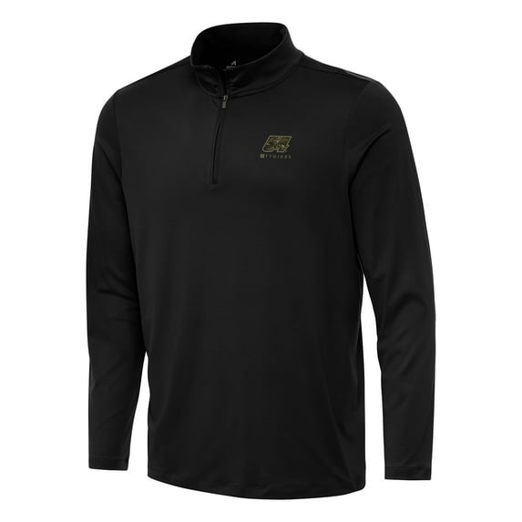 Men's Antigua Black Ty Gibbs Reprocess Quarter-Zip Top