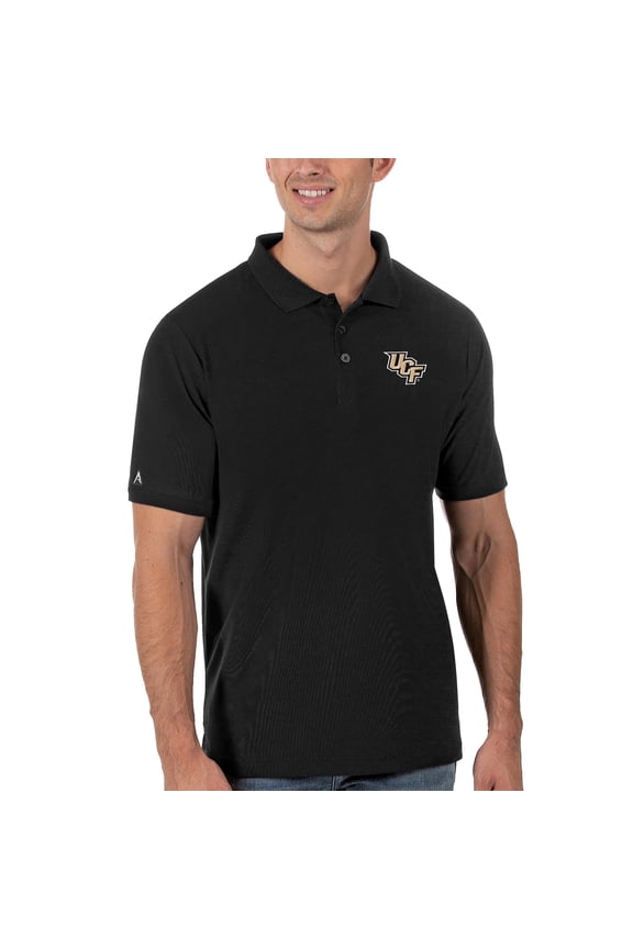 Men's Antigua Black UCF Knights Legacy Pique Polo