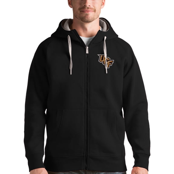 Men's Antigua Black UCF Knights Victory Full-Zip Hoodie