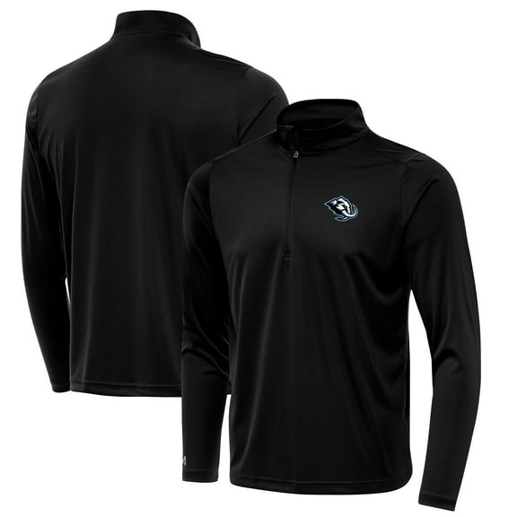 Men's Antigua Black Utah Mammoth Tribute Quarter-Zip Pullover