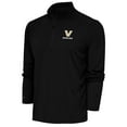 thumbnail image 1 of Men's Antigua  Black Vanderbilt Commodores Bowling Tribute Quarter-Zip Pullover Top, 1 of 1