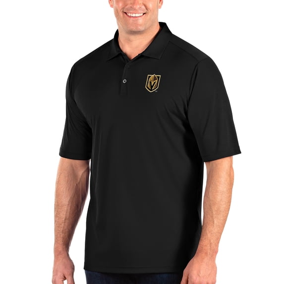 Men's Antigua Black Vegas Golden Knights Big & Tall Tribute Polo