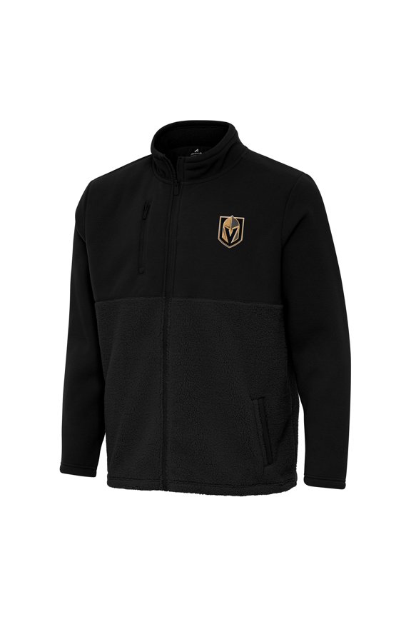 Men's Antigua Black Vegas Golden Knights Daily Fused Full-Zip Jacket