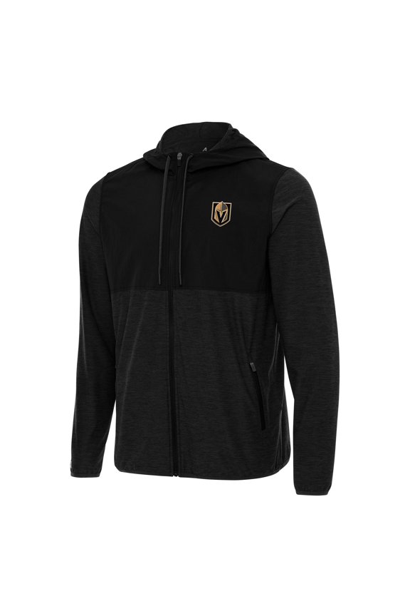 Men's Antigua Black Vegas Golden Knights Sway Full-Zip Hoodie Jacket