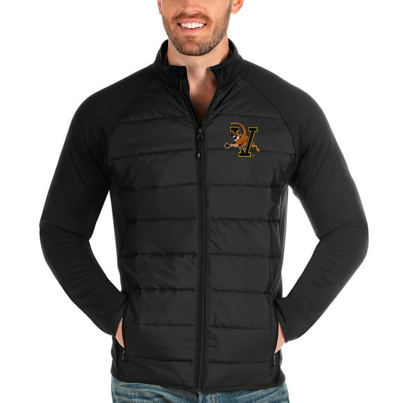 Men's Antigua Black Vermont Catamounts Altitude Full-Zip Jacket