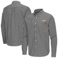 thumbnail image 1 of Men's Antigua Black Virginia Tech Hokies Ellis Woven Tri-Blend Long Sleeve Button-Down Shirt, 1 of 3
