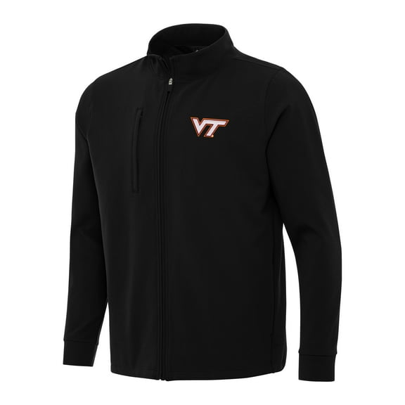 Men's Antigua Black Virginia Tech Hokies Regard Full-Zip Jacket