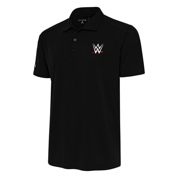 Men's Antigua Black WWE Tribute Polo