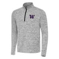 thumbnail image 1 of Men's Antigua Black Washington Huskies Cause Quarter-Zip Top, 1 of 1