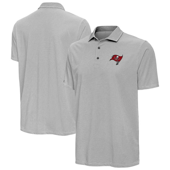 Men's Antigua Black/White Tampa Bay Buccaneers Pave Polo