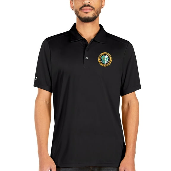 Men's Antigua Black XULA Gold Tribute Polo