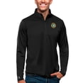 thumbnail image 1 of Men's Antigua Black XULA Gold Tribute Quarter-Zip Pullover Top, 1 of 1