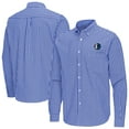 thumbnail image 1 of Men's Antigua Blue Dallas Mavericks Ellis Woven Tri-Blend Button-Down Shirt, 1 of 3