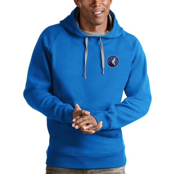 Men's Antigua Blue Minnesota Timberwolves Victory Pullover Hoodie