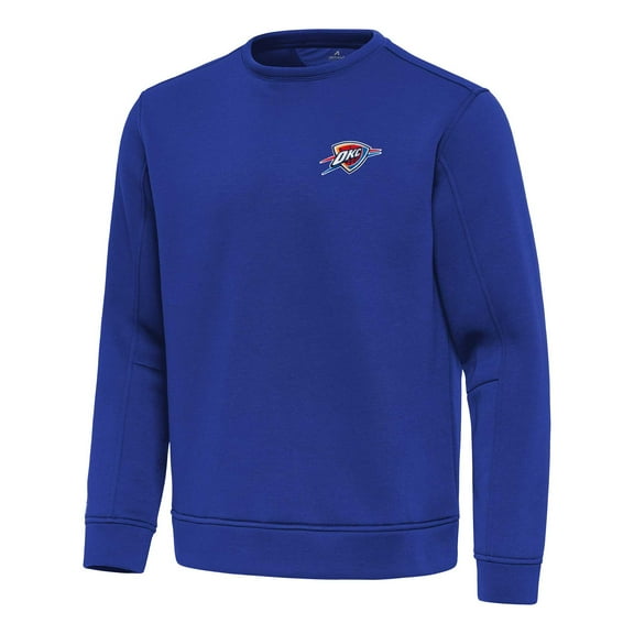Men's Antigua Blue Oklahoma City Thunder Relevant Pullover Sweatshirt
