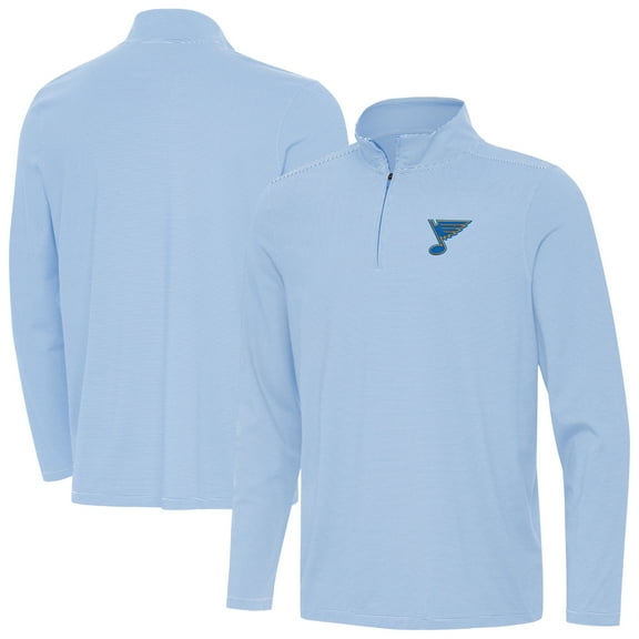 Men's Antigua Blue St. Louis Blues Twine Quarter-Zip Pullover