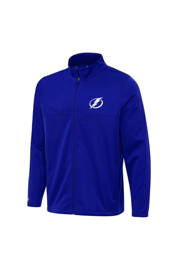 Men's Antigua Blue Tampa Bay Lightning Links 2 Full-Zip Golf Jacket