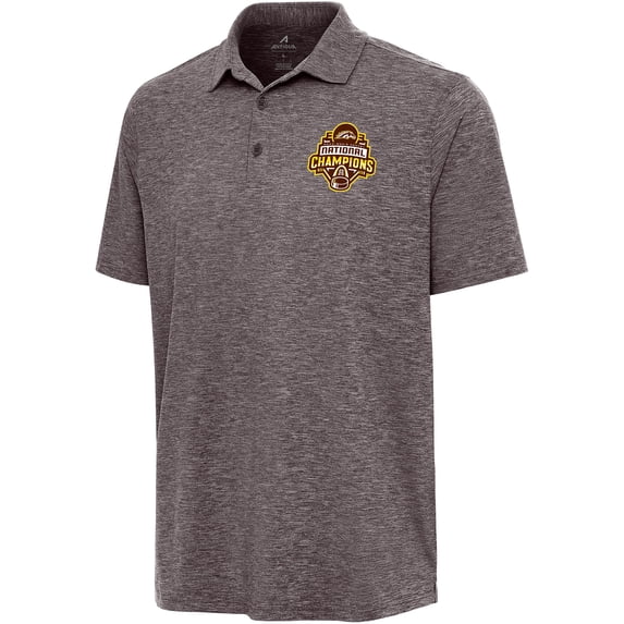 Men's Antigua Brown Western Michigan Broncos 2025 NCAA Frozen Four Men's Ice Hockey National Champions Par 3 Polo