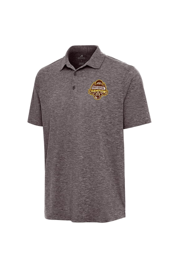 Men's Antigua Brown Western Michigan Broncos 2025 NCAA Frozen Four Men's Ice Hockey National Champions Par 3 Polo