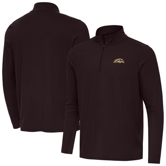 Men's Antigua Brown Western Michigan Broncos Intent Quarter-Zip Top