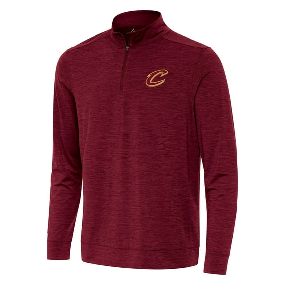 Men's Antigua Burgundy Cleveland Cavaliers Bright Quarter-Zip Top