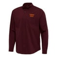 thumbnail image 1 of Men's Antigua Burgundy Washington Commanders Flight Woven Tri-Blend Long Sleeve Button-Down Shirt, 1 of 1