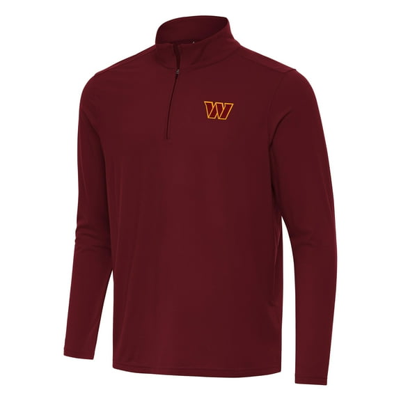 Men's Antigua Burgundy Washington Commanders Intent Quarter-Zip Pullover Top
