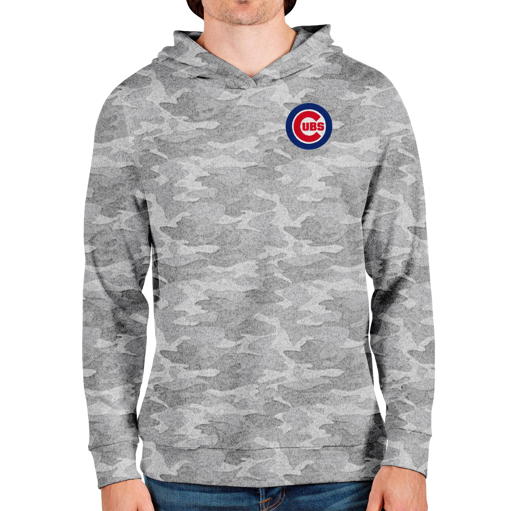 Men's Antigua Camo Chicago Cubs Absolute Pullover Hoodie 