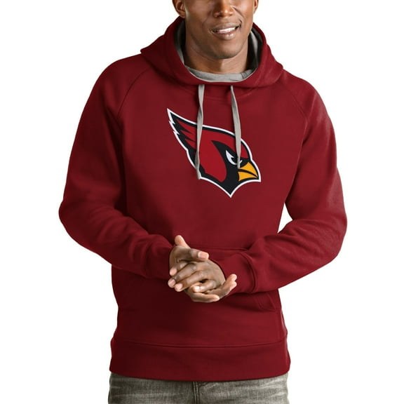 Men's Antigua Cardinal Arizona Cardinals Victory Pullover Hoodie