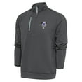 thumbnail image 1 of Men's Antigua Charcoal Atlanta Black Crackers Generation Quarter-Zip Pullover Top, 1 of 1