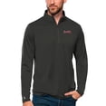 thumbnail image 1 of Men's Antigua Charcoal Atlanta Braves Tribute Quarter-Zip Pullover Top, 1 of 1
