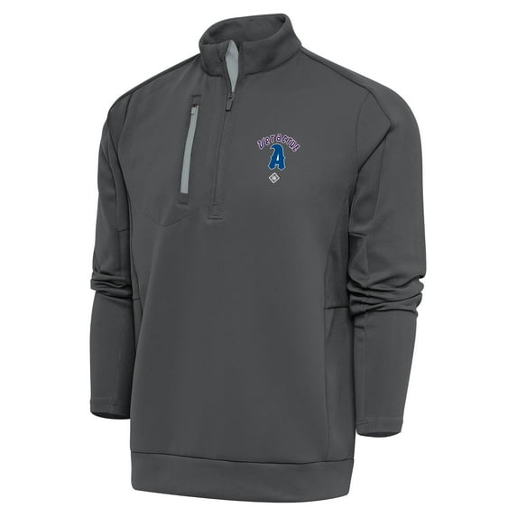 Men's Antigua Charcoal Azules de Veracruz Generation Quarter-Zip Pullover Top