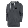 thumbnail image 1 of Men's Antigua Charcoal Boston Celtics Metallic Logo Victory Raglan Full-Zip Hoodie, 1 of 1