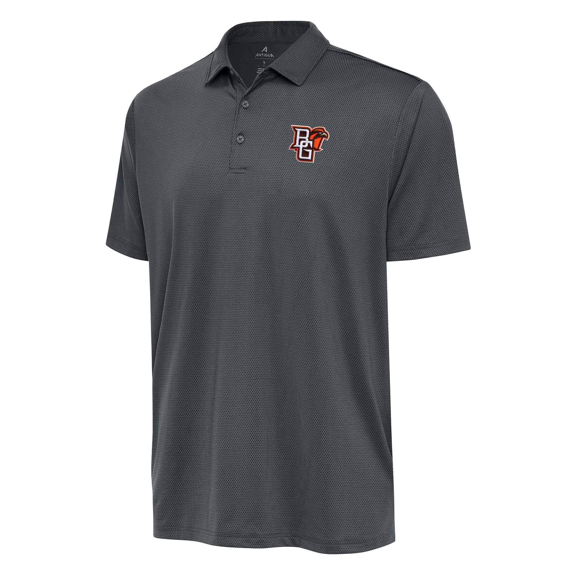 Men's Antigua Charcoal Bowling Green St. Falcons Ellipse Polo