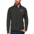 thumbnail image 1 of Men's Antigua Charcoal Chicago Bears Tribute Quarter-Zip Lightweight Pullover Top, 1 of 1