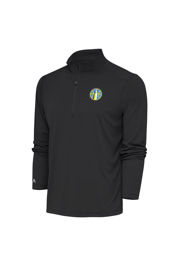 Men's Antigua Charcoal Chicago Sky Tribute Quarter-Zip Top
