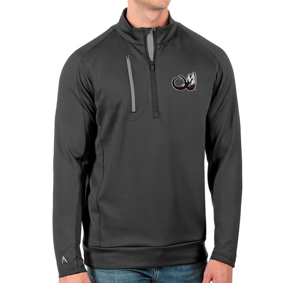 Men's Antigua Charcoal Colorado Mammoth Generation Quarter-Zip Pullover Top