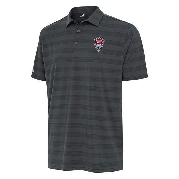 Men's Antigua Charcoal Colorado Rapids  Tunnel Polo
