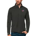 thumbnail image 1 of Men's Antigua Charcoal Columbus Blue Jackets Tribute Quarter-Zip Pullover Top, 1 of 1