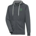 thumbnail image 1 of Men's Antigua Charcoal Dartmouth Big Green  Victory Raglan Full-Zip Hoodie, 1 of 1
