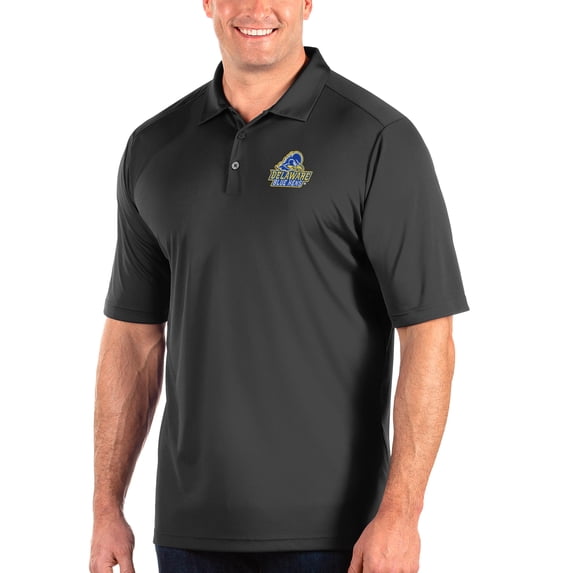Men's Antigua Charcoal Delaware Fightin' Blue Hens Big & Tall Tribute Polo